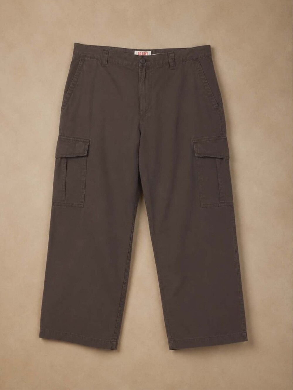 Old Navy Favorite Khakis Cargo Pants Men's 38x30 Brown 100% Cotton Relaxed